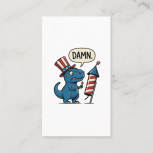 Funny Patriotic T-Rex Firework Shirt Design_1 Business Card