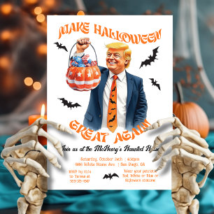 Funny Patriotic Trump Halloween Party Invitation