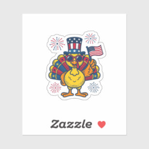 Funny Patriotic Turkey Fireworks Vintage Shirt_1