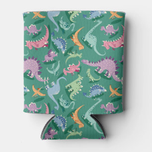 Funny pattern dino comic dinosaur can cooler