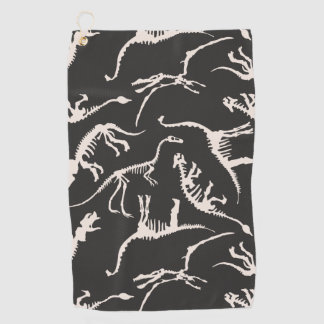 Funny pattern dino comic dinosaur golf towel