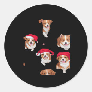 funny patterns christmas yule yuletide Classic T-S Classic Round Sticker