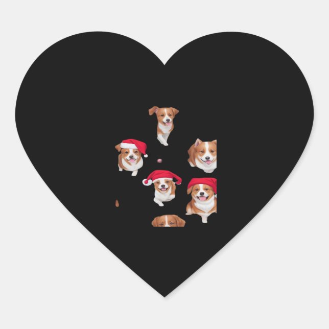 funny patterns christmas yule yuletide Classic T-S Heart Sticker (Front)