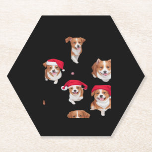funny patterns christmas yule yuletide Classic T-S Paper Coaster