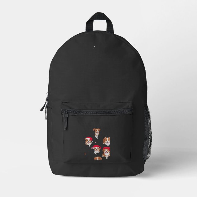 funny patterns christmas yule yuletide Classic T-S Printed Backpack (Front)