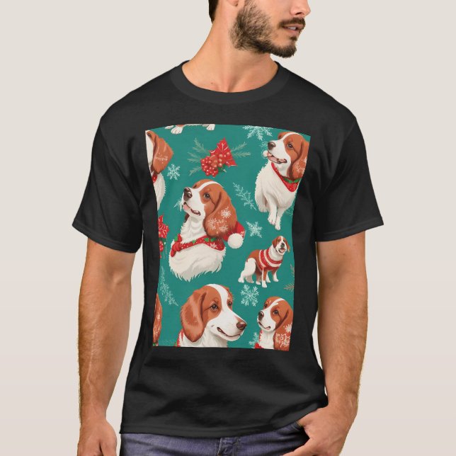 funny patterns christmas yule yuletide T-Shirt (Front)