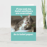 Funny Paw Licking Cat - Hand Sanitizers Overrated