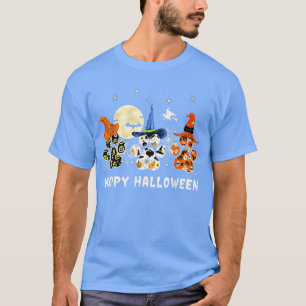Funny Paw Print Halloween Dog Candy Pumpkin Ghost  T-Shirt