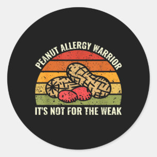 Funny Pea Allergy Classic Round Sticker