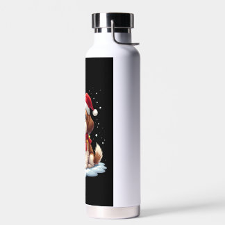 Funny Peace Hand Shih Tzu Christmas Lights Womens  Water Bottle