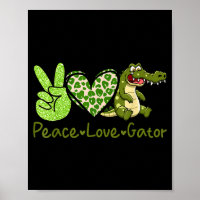 Funny Peace Love Gator Cute Costume Animal Lover A