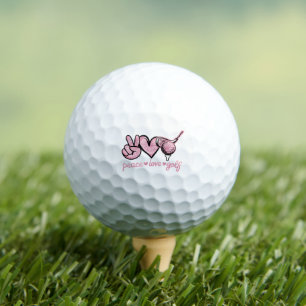 Funny Peace Love Golf Player Sport Lovers  Balls