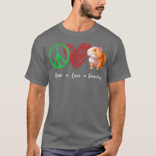Funny Peace Love Guinea Pigs Graphic Women Men Gui T-Shirt