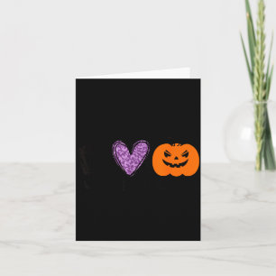 Funny Peace Love Halloween Black Cat Card