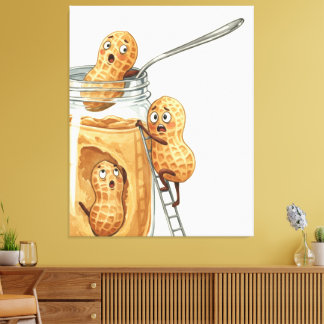 Funny Peanut Butter Canvas Print