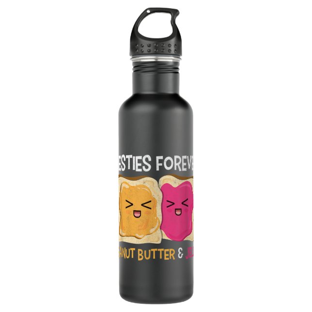 Funny Peanut Butter & Jelly Cute Girlfriend Bestie 710 Ml Water Bottle (Front)