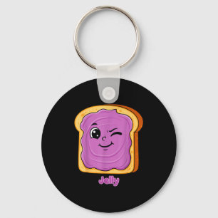 Funny Peanut Butter-jelly Friends Cute Food Matchi Key Ring