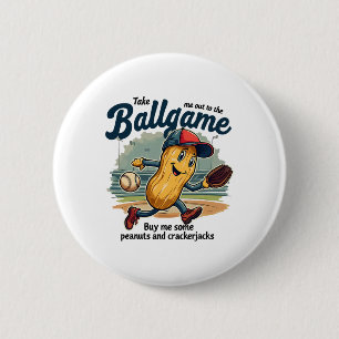 Funny Peanuts Take Me Out To The Byll Game Bysebyl 6 Cm Round Badge