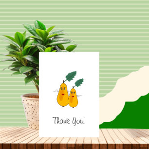 Funny pears thank you card