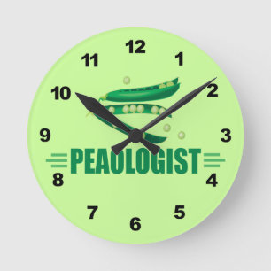 Funny Pease Round Clock