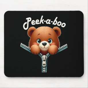Funny - Peek-a-boo - Bear Mouse Pad