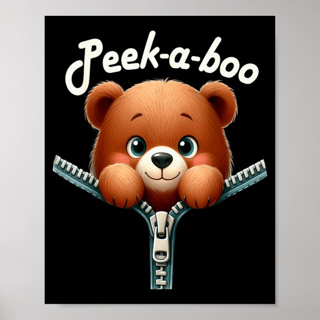 Funny - Peek-a-boo - Bear  Poster (Front)
