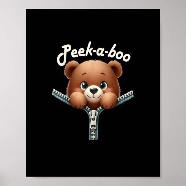 Funny - Peekabo - Bear Poster (Front)