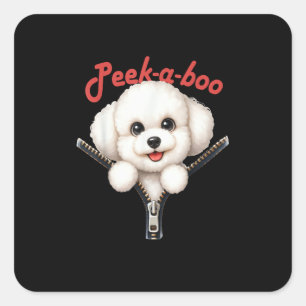 Funny - Peekaboo Halloween Square Sticker