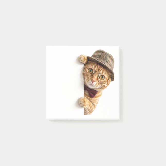 Funny Peeking Cat Post-it Notes (Front)