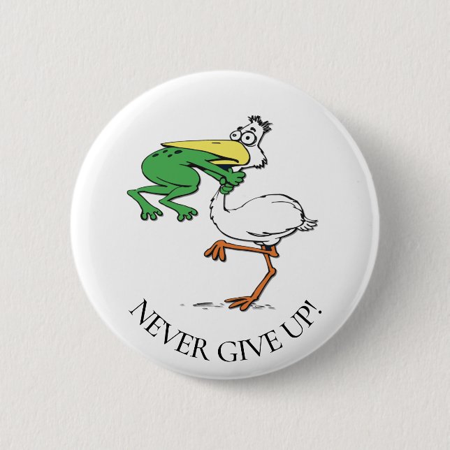 Funny Pelican 6 Cm Round Badge (Front)