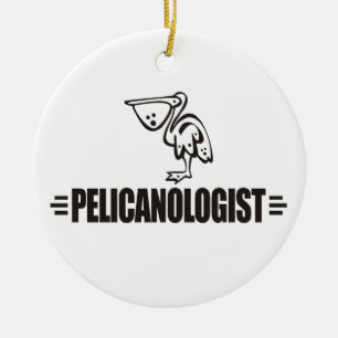 Funny Pelican Ceramic Tree Decoration