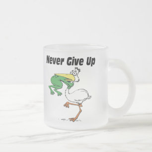 Funny Pelican Frosted Glass Coffee Mug