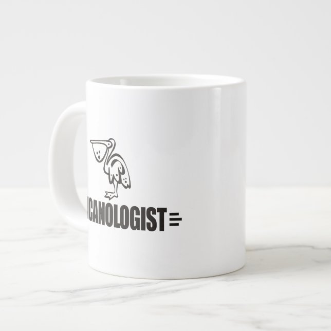 Funny Pelican Large Coffee Mug (Front Left)