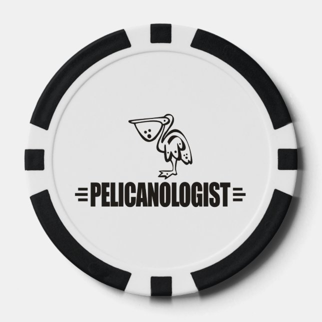 Funny Pelican Poker Chips (Front)