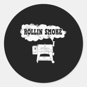 Funny Pellet Smoker Bbq Pit Grill For Meat Smoking Classic Round Sticker