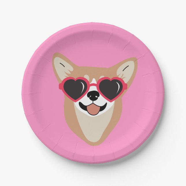Funny Pembroke Welsh Corgi   Paper Plate (Front)