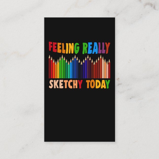 Funny Pencil Artist Painting Sketching Humour Business Card (Front)