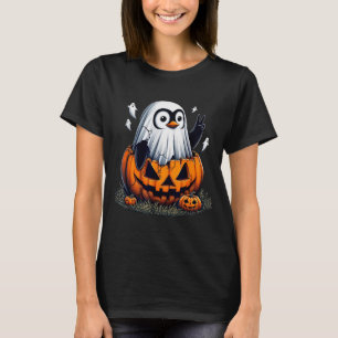 Funny Penguin Boo Halloween Ghost Womens Mens Kids T-Shirt
