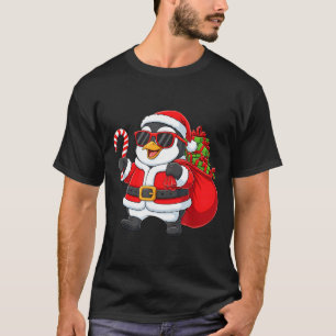 Funny Penguin Christmas Santa Outfit Xmas Boys Gir T-Shirt