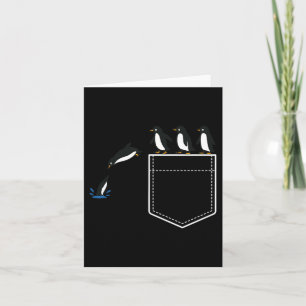Funny Penguin Cket Cute Diving Penguin Animal Love Card