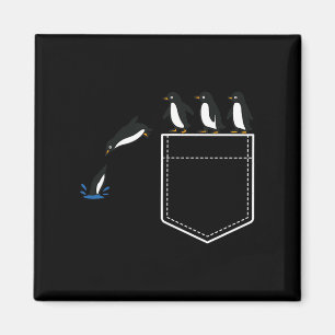 Funny Penguin Cket Cute Diving Penguin Animal Love Magnet