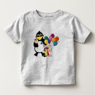 Funny penguin & clown cartoon toddler T-Shirt