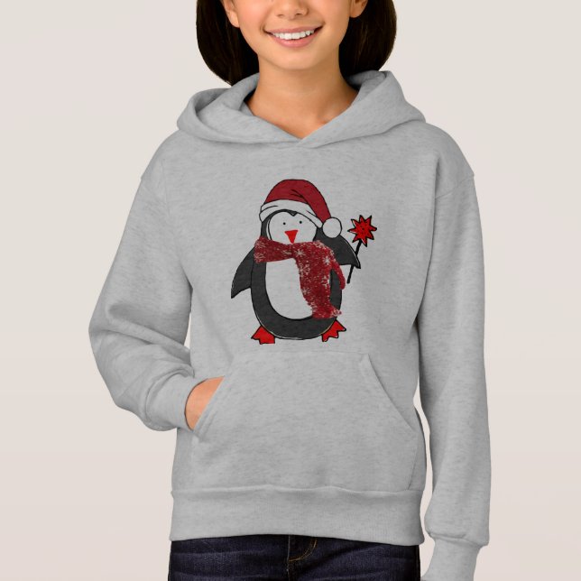 funny penguin cold winter christmas kids (Front)