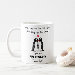 Funny Penguin Couple Valentine's Day Mug