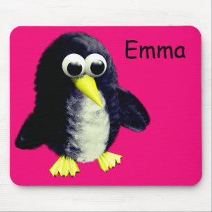 Funny penguin, personalised mouse pad