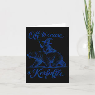 Funny penguin polar bear graphic off to cause a card