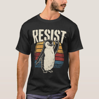 Funny Penguin Resist Cool Penguins Resist T-Shirt