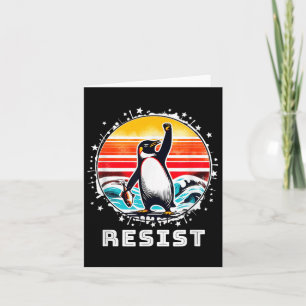 Funny Penguin Resist Penguins Protest Against Tari Card