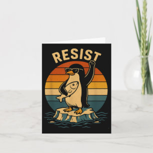 Funny Penguin Resist Penguins Protest Against Tari Card