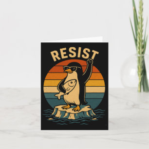 Funny Penguin Resist Penguins Protest Against Tari Card